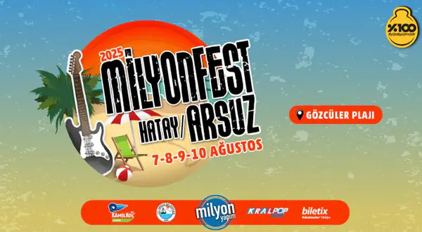 MilyonFest Arsuz 2025 - VIP Günlük Bilet (Dilediğin Bir Gün) thumbnail